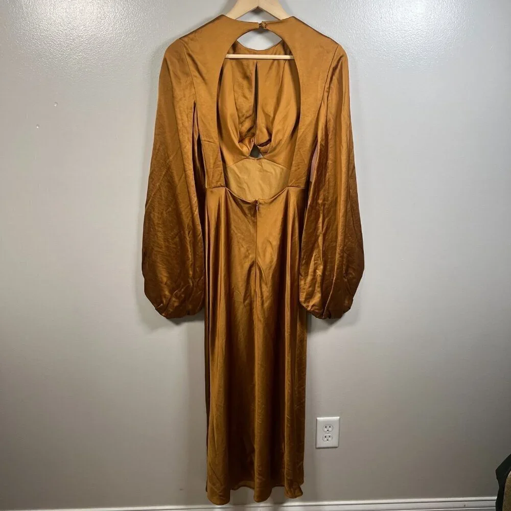Significant Other Demi Dress Size 2 Copper Maxi Event Party Wedding Guest Gala